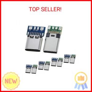 10PCS USB 3.1 Type C Connector 24 Pins Male Female Plug Socket Receptacle Adapte - Picture 1 of 2