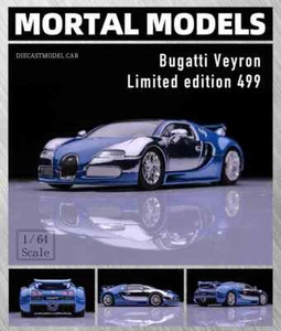 Cubierta trasera desmontable modelos de coche diecast súper deportivo Mortal Bugatti Veyron 1:64 - Imagen 1 de 16