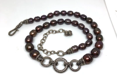 Barbara Bixby 棕色 Honora 文化淡水珍珠项链 3 个小饰品戒指 19 — 第 1/4 张图片