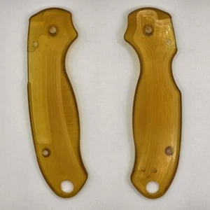 Un par de básculas de mango PEI ámbar para Spyderco Para 3 / C223 - Imagen 1 de 11