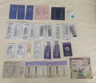 LOTE de 35 paquetes de muestras de cabello de lujo champú, acondicionador, estilizadores Fekkai etc ~ difícil de encontrar Foto 1 de 4