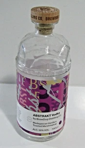 BREWDOG ABSTRAKT MARSHMALLOW VODKA EMPTY BOTTLE 70cl BAR PROP UPCYCLING CRAFTS - Picture 1 of 3