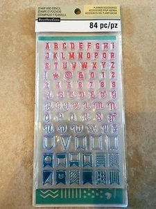 Juego de sellos y plantillas planificador año creativo pancarta alfabeto Recollections 501845  - Imagen 1 de 2