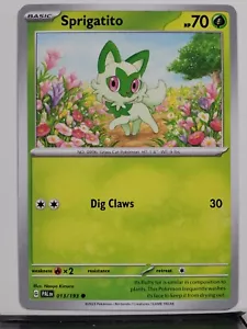 Tarjeta Pokémon Sprigatito 013/193 casi nueva/m - Paldea Evolved - Arte Naoyo Kimura - Imagen 1 de 2