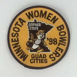 Minnesota Women Bowlers 98 Quad Cities Gopher State Sew On Patch 4" Sports - Picture 1 of 3