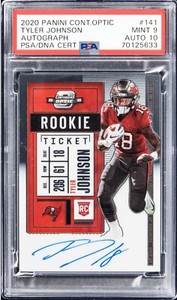 2020 Panini Contenders Optic Autograph #141 Tyler Johnson  PSA 9 AUTO 10