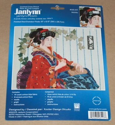 Janlynn / Kooler "Michiko" Beautiful Japanese Woman Cross Stitch Kit 15x10.5" Foto 1 de 2