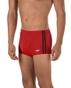 Traje de entrenamiento Speedo para hombre de malla de polietileno pierna cuadrada rojo talla 30 - Imagen 1 de 2