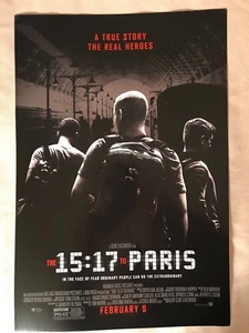 THE 15:17 TO PARIS Movie True The Real Heros 11.5" x 17" Small Movie Poster  - Picture 1 of 4