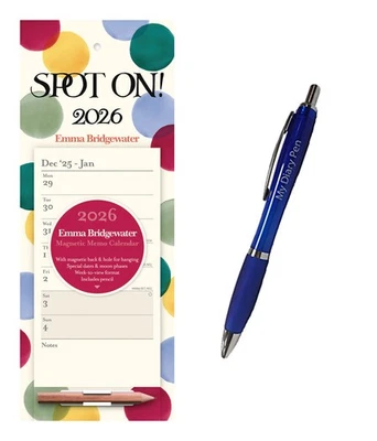 Emma Bridgewater Big Polka Dot WTV Magnetic Calendar 2026 + PEN