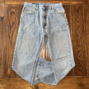 Jeans vintage Levis 505 34x30 lavado claro recto azul rojo lengüeta denim - Imagen 1 de 12