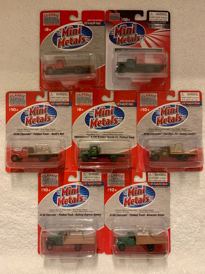 Mini Metals HO Scale Flatbed Bed Trucks each sold separately - Image 1 of 1