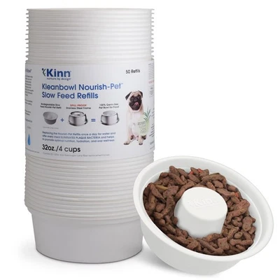 Slow Feeder Dog Bowl, Disposable Pet Food Dish to Slow Down Eating Dogs, Fram... - Image 1 of 4