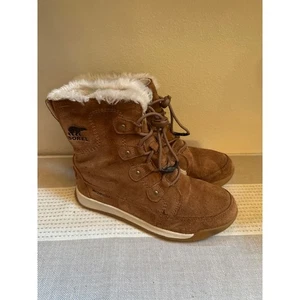 Sorel Whitney II Joan Schnürstiefel Jugend Gr. 5 braun Wildleder Leder Schnürung - Bild 1 von 6