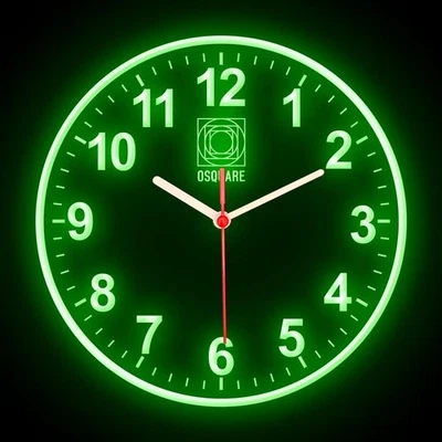 OSQUARE Norte de Europa Minimalismo Diseño de Interiores Decoración del Hogar Pared Neón Reloj 10" Foto 1 de 4