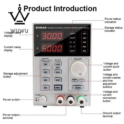 30V / 5A DC 220V KA3005D High Precision Adjustable Digital DC Power Supply - Image 1 of 4