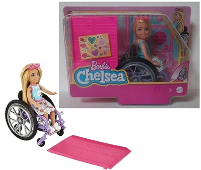 Barbie Chelsea con sedia a rotelle Mattel maclama - Immagine 1 di 4