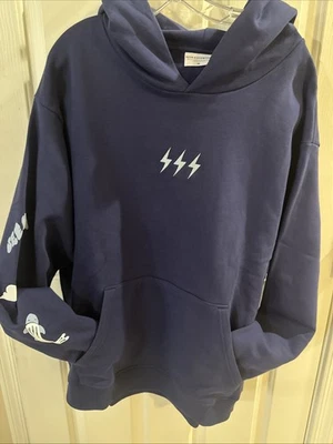 Unisex SEEK DISCOMFORT Hoodie Blue Ocean Fish Theme Size XL Comfy New 100%Cotton - Image 1 of 4