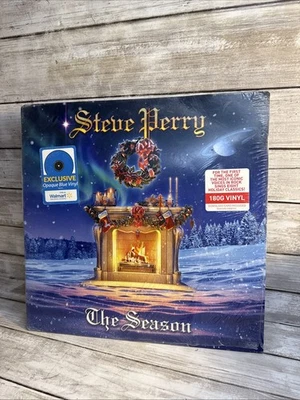 Steve Perry The Season Opaque Blue Vinyl Christmas NEW Torn Shrink Scuff Marks Foto 1 de 4