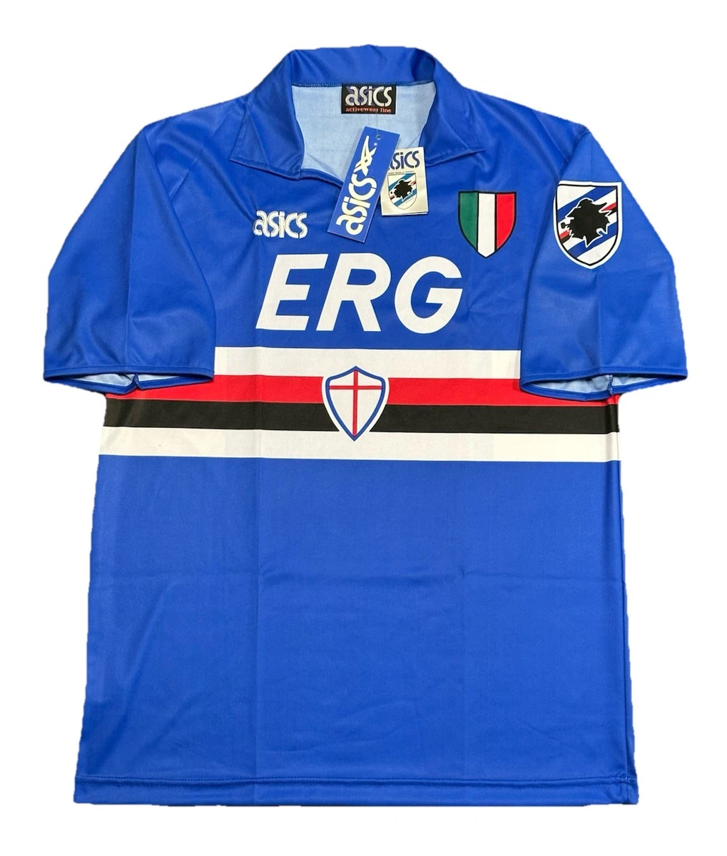 94/95 サンプドリア ホーム 半袖 ユニフォーム新品未使用タグ付 Yahoo!オークション -「サンプドリア ユニフォーム」(ウエア