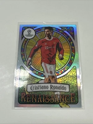 2021-22 TOPPS MERLIN CROMO CRISTIANO RONALDO MAN U VITRAL RENACIMIENTO Foto 1 de 2