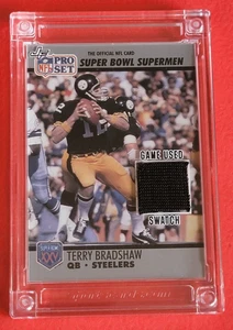 Tarjeta JERSEY USADO EN EL JUEGO Terry Bradshaw 2024 JERSEY FUSION PITTSBURGH STEELERS QB - Imagen 1 de 7