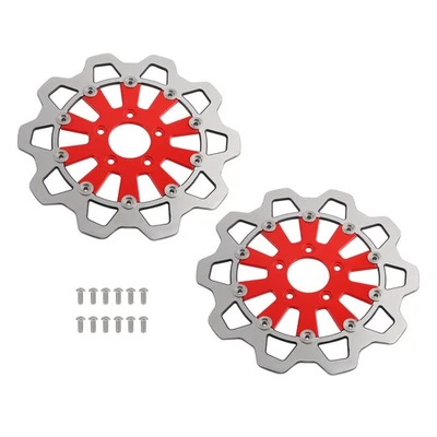 Par de rotor de freio dianteiro 299mm para Harley-Davidson Softail Breakout 2013-2024 vermelho - Imagem 1 de 4