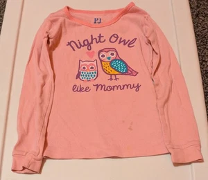 The Children's Place Girls 5T Night Owl Like Mommy Pink Pajama Top - Picture 1 of 5