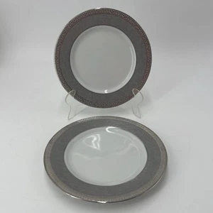 PV09420 Vintage Federated Royal Gallery PLATINUM BUFFET Bread Plate - 2 pcs - Picture 1 of 6