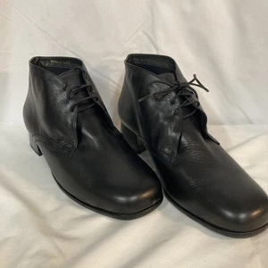 Botas Ros Hommerson para mujer talla 12W cuero negro con cordones al tobillo informales toda temporada - Imagen 1 de 20