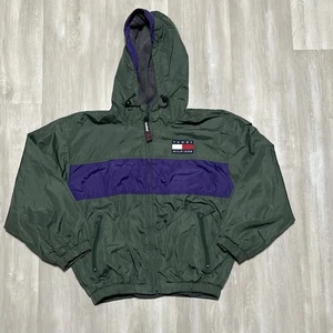 Chaqueta cortavientos vintage TOMMY HILFIGER verde talla M para mujer - Imagen 1 de 10