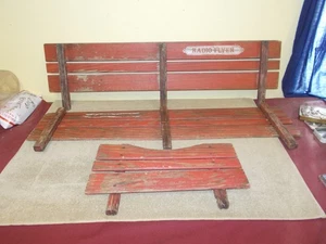 VTG PULL TOY WAGON WOOD SIDE RAILS SLATS 3- pcs RADIO FLYER PATINA - Picture 1 of 17