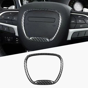 Steering Wheel Cover For Dodge Challenger Durango Charger 15-23 Carbon Fiber - Picture 1 of 4