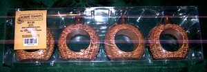 4 Unused Robert Stanley Pumpkin Autumn Fall  Napkin Rings - Picture 1 of 2