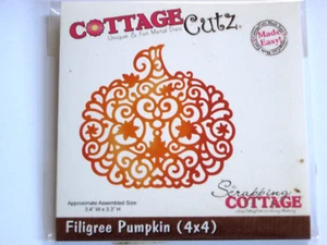 COTTAGE CUTZ "FILIGRANA CALABAZA" CC4X4-439 PARA TARJETAS Y ÁLBUMES DE RECORTES - Imagen 1 de 1