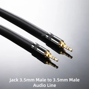 1 pieza adaptador de salida de audio macho a 3,5 mm macho a 3,5 macho cable auricular enchufe doble - Imagen 1 de 9
