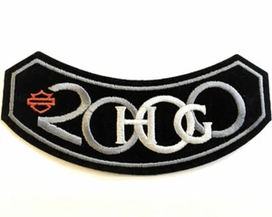 2000 ROCKER HOG VEST PATCH HARLEY DAVIDSON OWNERS GROUP SMALL ROCKER xxx - Picture 1 of 4