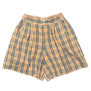 Vintage Burberrys Of London Nova Check Beige Shorts Women's sz. 12 - Picture 1 of 8