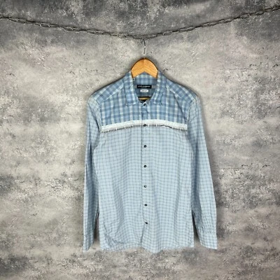 Men’s Dolce & Gabbana Gold Plaid Shirt Long Sleeve Multicolor Cotton Size 15/38 - Image 1 of 4