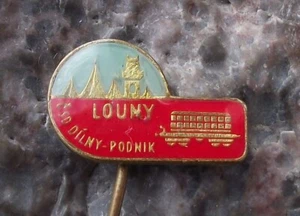 Vintage Czech Railways CSD Train Locomotive Repair Sheds Louny Pin Badge - Picture 1 of 4