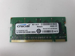 HP Compaq 6720S RAM Memory 1GB DDR2 PC2-5300s Crucial CT12864AC667.8FG - Picture 1 of 6
