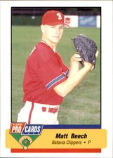 1994 Batavia Clippers Fleer/ProCards 3437 Matt Beech Houston Texas Baseball Card