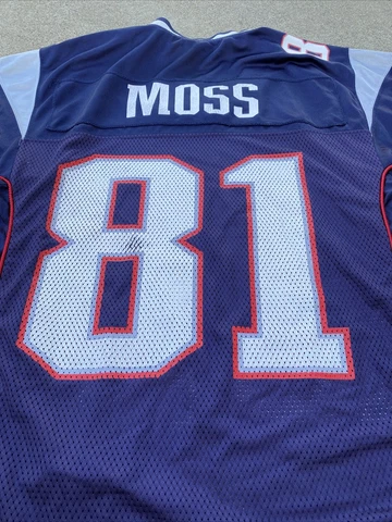 Randy Moss #81 NFL New England Patriots Authentic Reebok Jersey 2007 Small Team Cover
