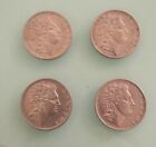 Albania Coins 4X  1 Lek 'Years 1926,1927,1930,1931 Good Condition USED