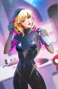 AMAZING SPIDER-MAN #32 - LEIRIX LI FOIL VARIANTE VIRGEN NYCC 2023 ARAÑA GWEN CASI NUEVO+ - Imagen 1 de 4