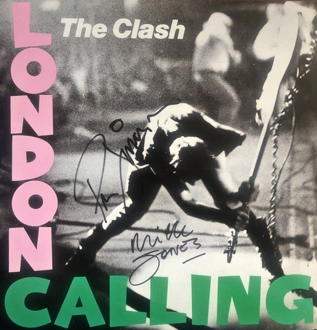 Mick Jones/Paul Simonon Signed The Clash: London Calling 12x12 Photo AFTAL Cover
