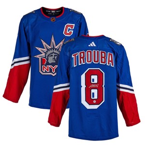 Jacob Trouba Signed New York Rangers Reverse Retro 22 Adidas Jersey