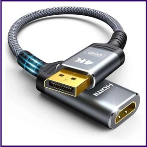 Highwings 4K Display Port to HDMI Adapter, Uni-Directional DP 1.2 Computer - Foto 1 di 9