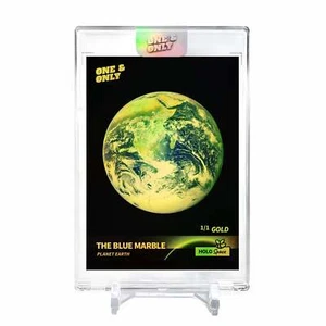 THE BLUE MARBLE Planet Earth Card 2023 GleeBeeCo Holo Space #THPL *GOLD* 1/1 - Picture 1 of 2