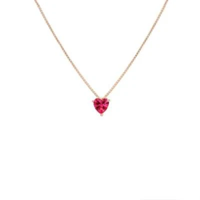 Collana Stroili punto luce rosa gold con Cuore rosso 1668768 - Immagine 1 di 3